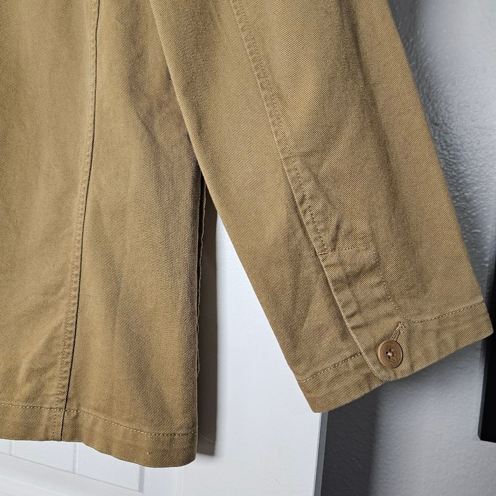 Madewell LG blazer style denim jacket, khaki/tan, boxy cut - Picture 13 of 14